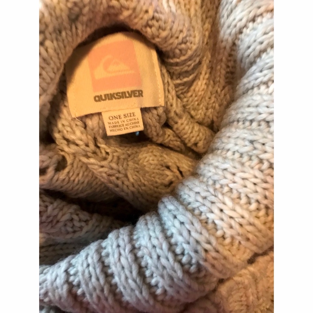 Quicksilver Knit Cowl Neck Poncho With Fringe - Picture 8 of 8